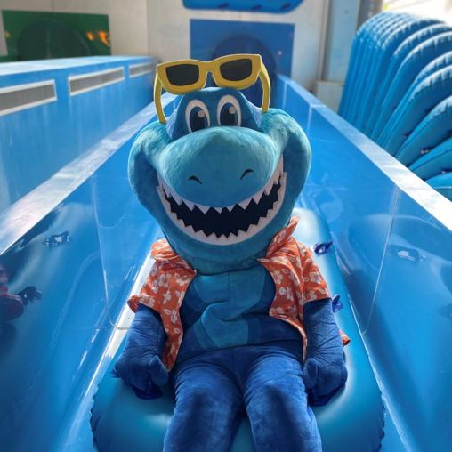 Venez rencontrer Sharky notre mascotte en achetant un bon cadeau pour Aquaparc.